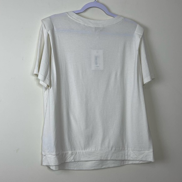 Ted Baker Ivory Structured Shoulder T-Shirt NWT Size 4 - Picture 3 of 6